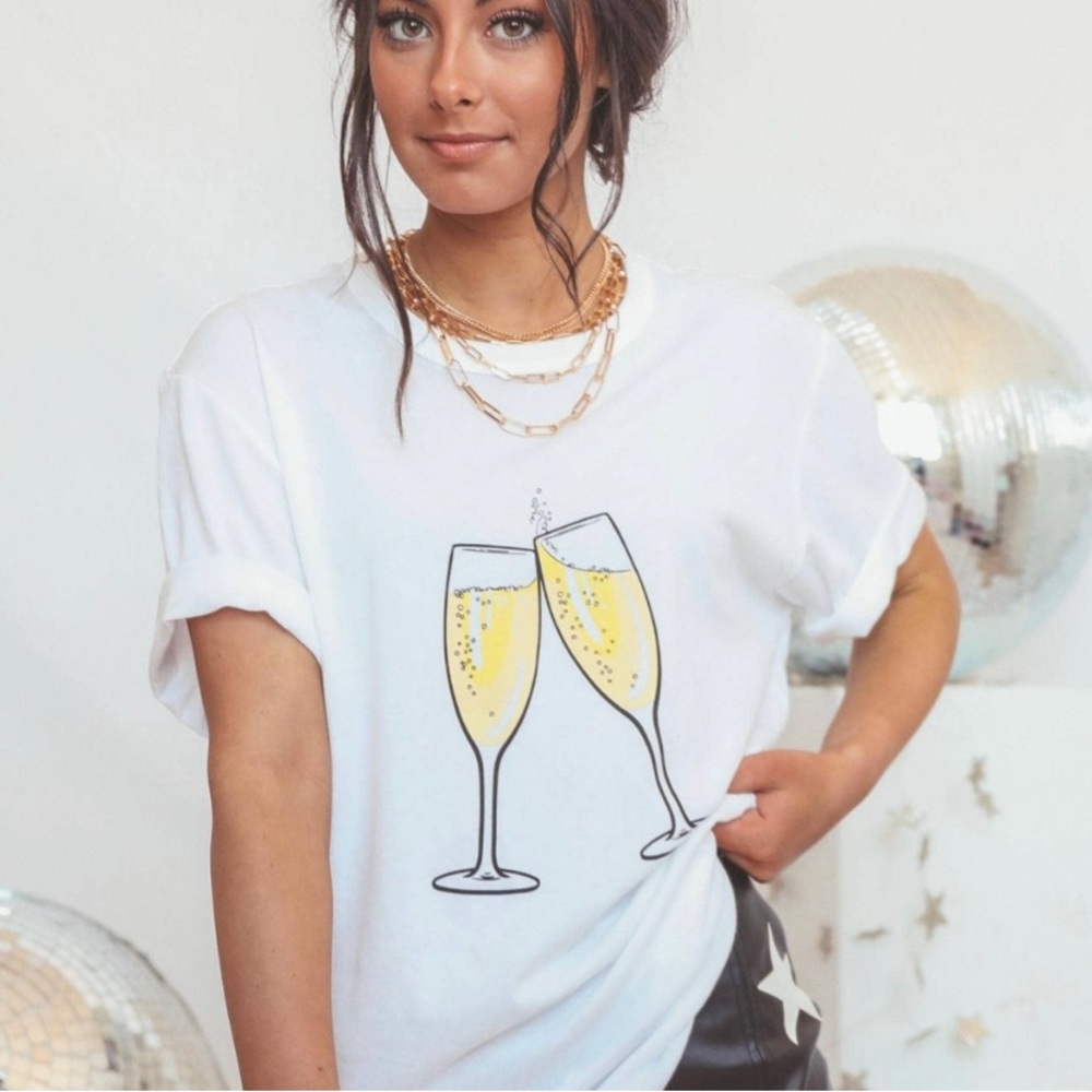 More Champagne Please oversized bridal T-shirt